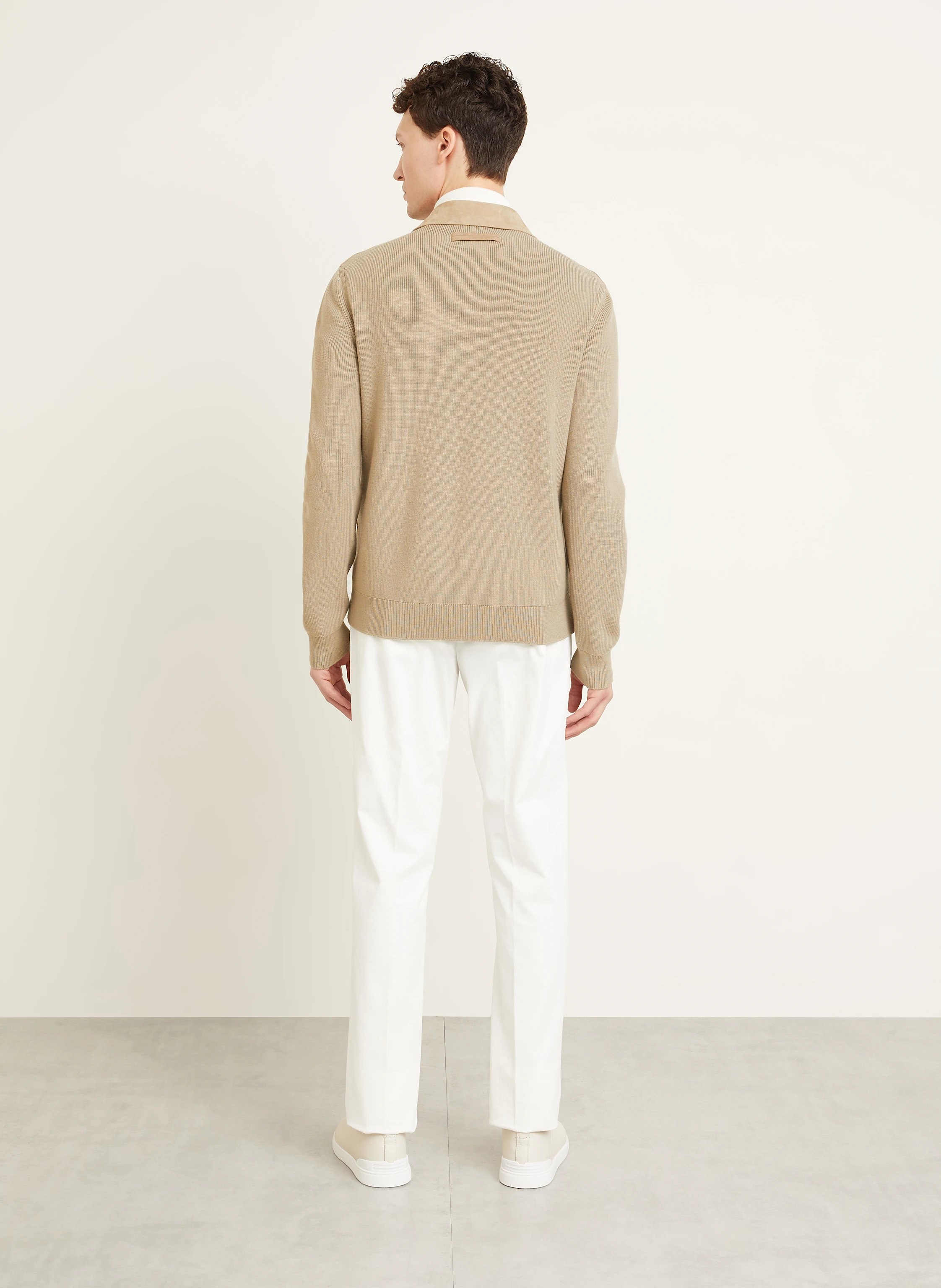 ZEGNA Lederjacke im Materialmix