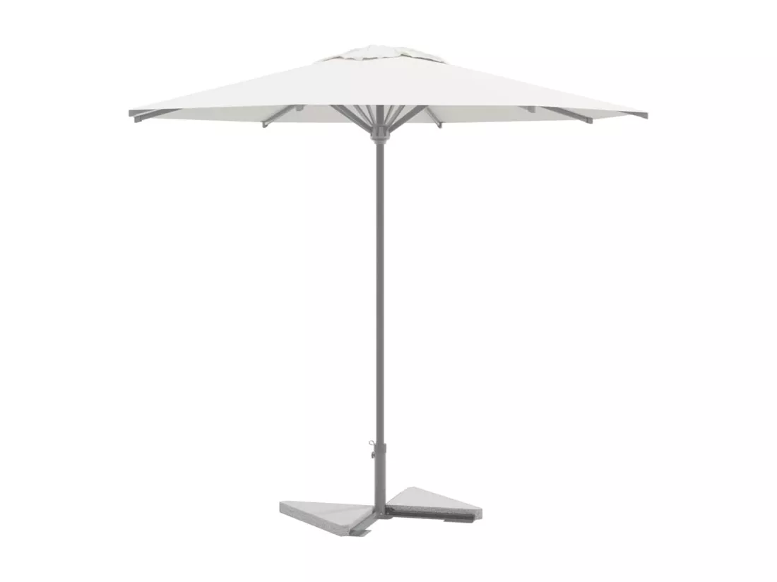 Plaques de poids de parasol 2 pcs triangulaire granit gris 14kg