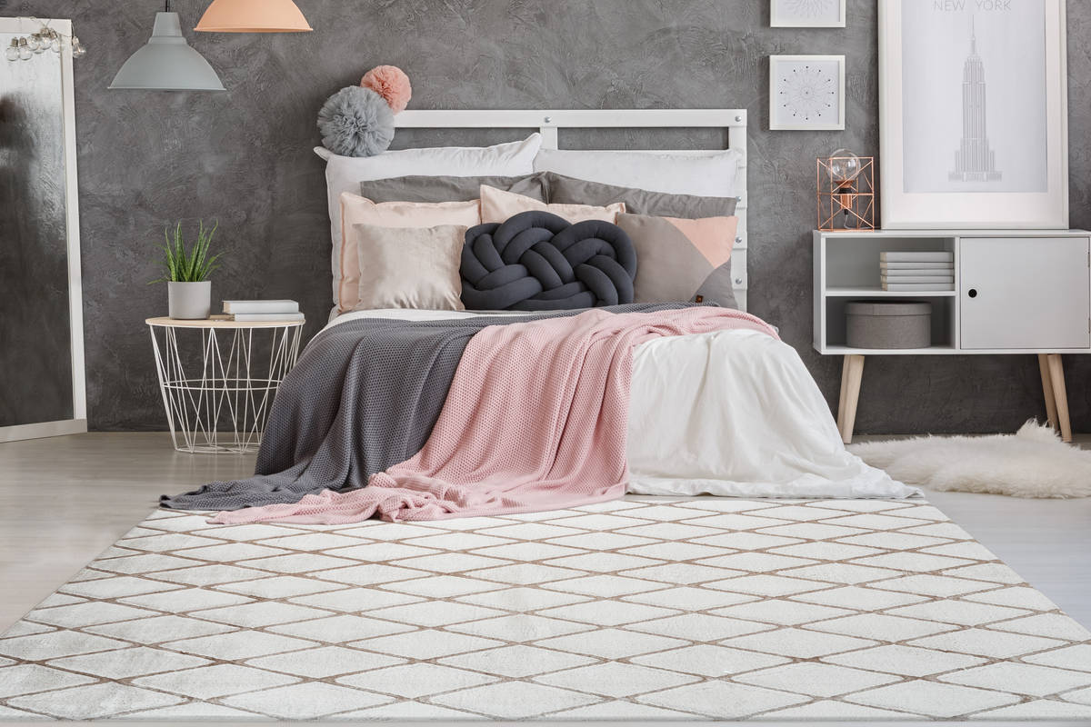 Teppich VIVICA 200 - weiß-taupe - 160x230 cm