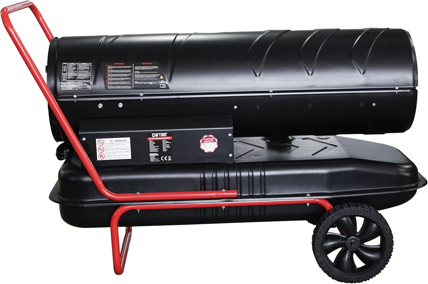 Ölheizgebläse DT-50D | Diesel Heizkanone 50 kW | Ölheizer mit 56L Diesel Tank Heizöl gebläse Hallenheizung Dieselheizer Dieselkanone