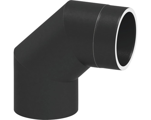 Jeremias Iso-Line hoek met 15 mm isolatie 90° zonder deur Ø150 mm grijs
