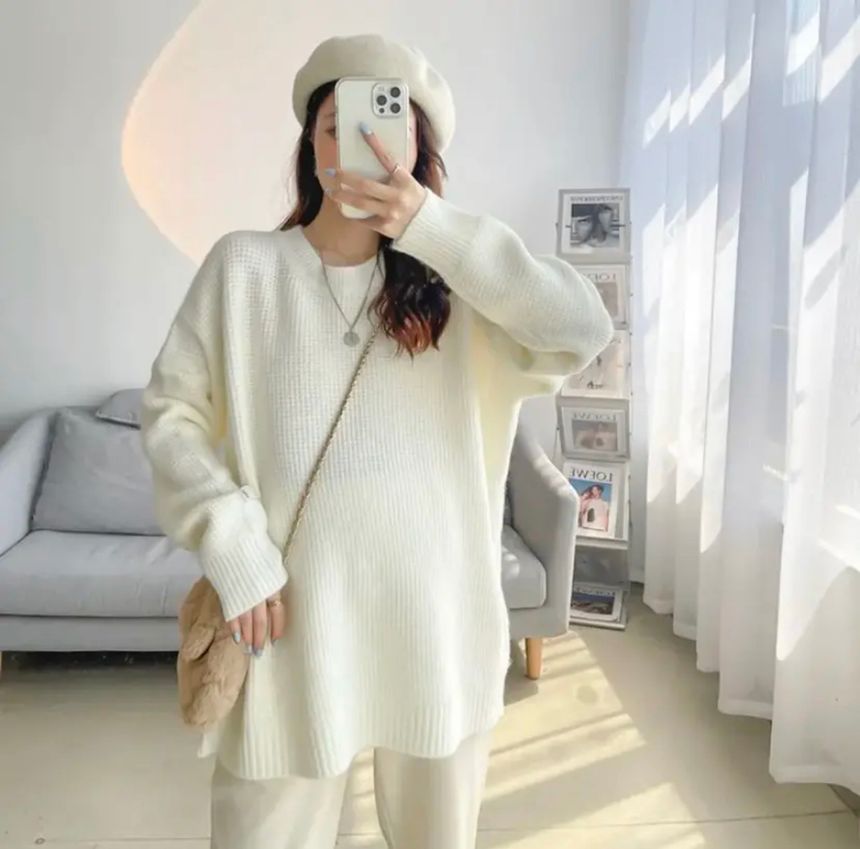 NEUF - Maternity Crewneck Effen Trui / Leggings / Set
