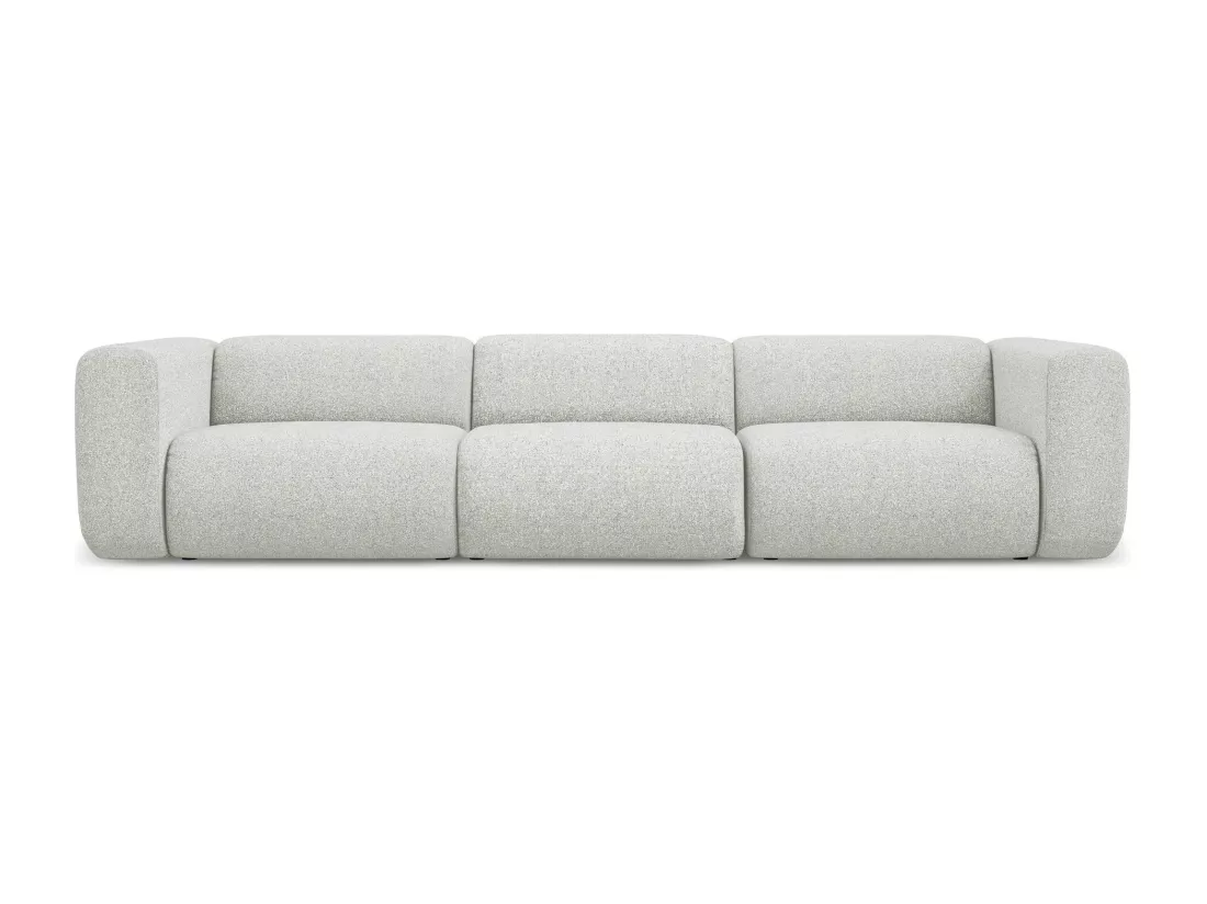 Canapé modulable 4 places en tissu texturé - beige - EKAHI