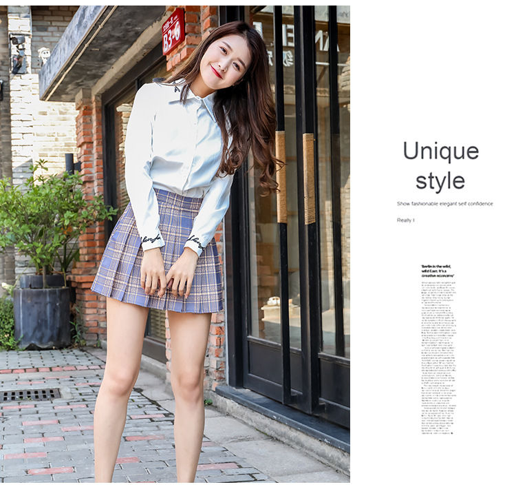 Niji Smile - Mini geplooide geruite rok