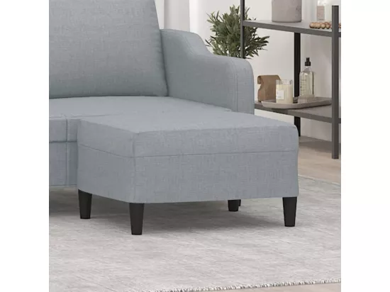 Repose-pied Gris clair 70x55x41 cm Tissu
