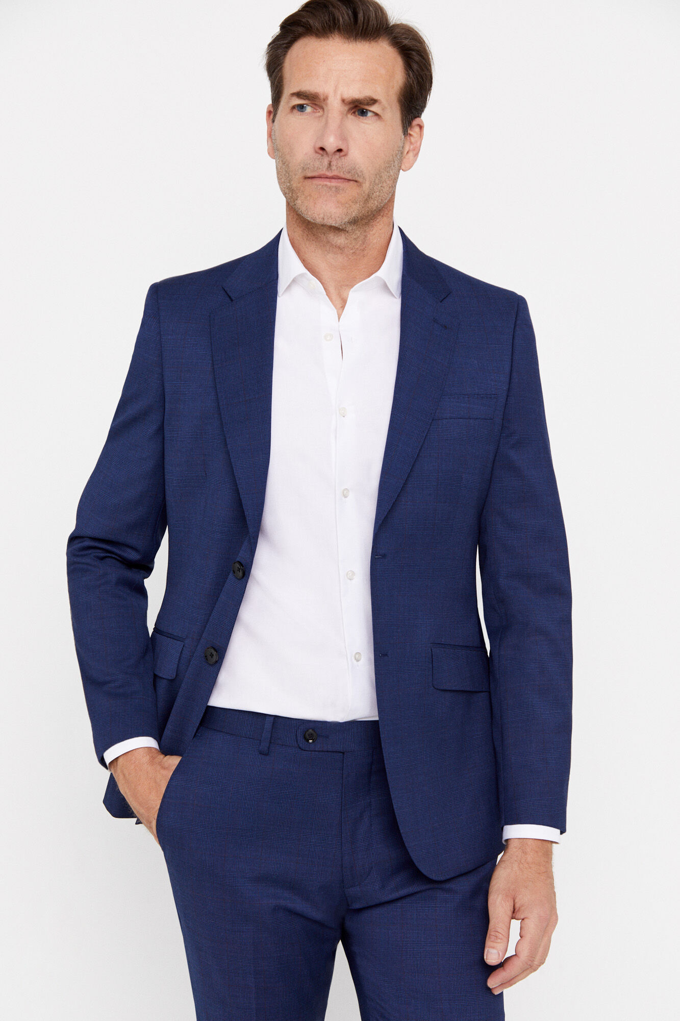 Slim xadrez estilo Americana - Azul