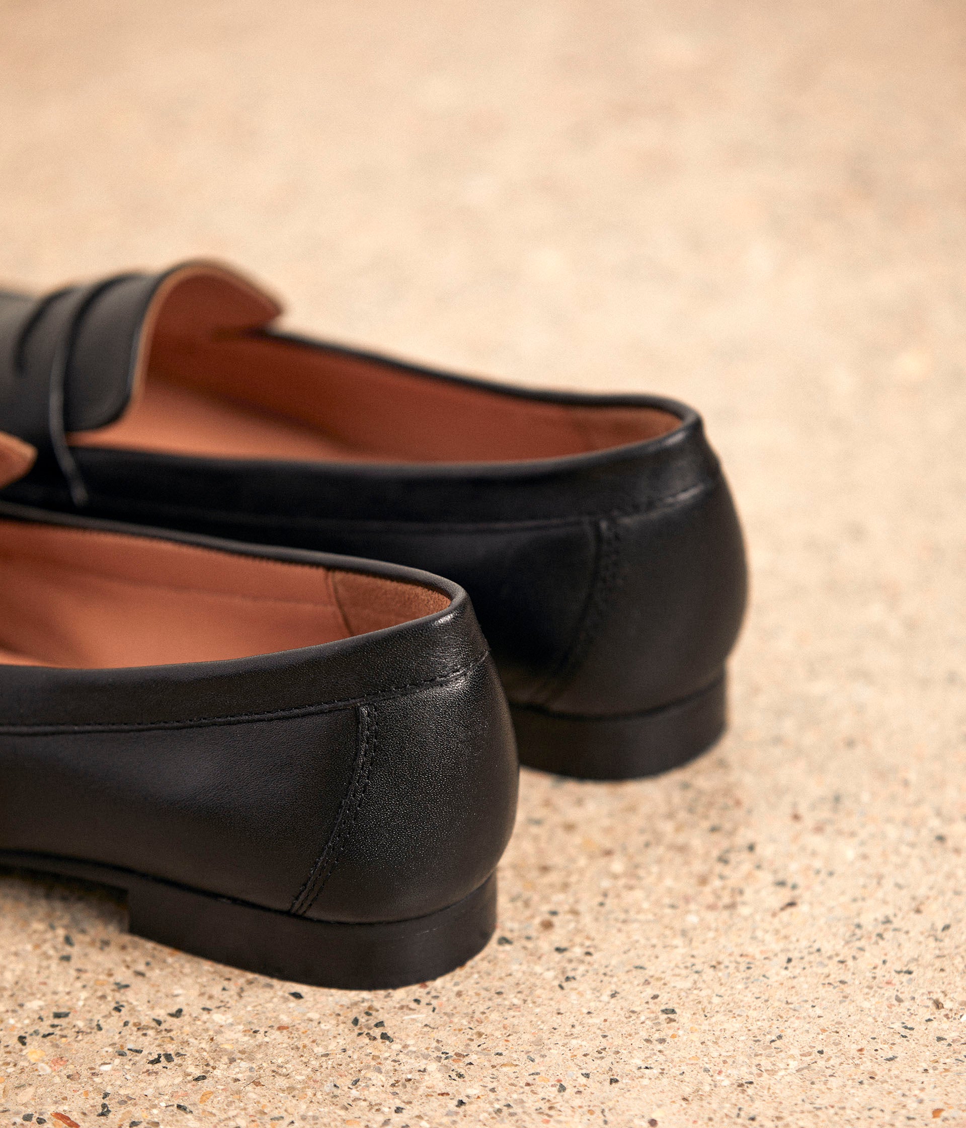 Mocassins cuir noir Jackie