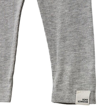Sofie Schnoor Leggings - Rib - Nalinesb - Grau Meliert