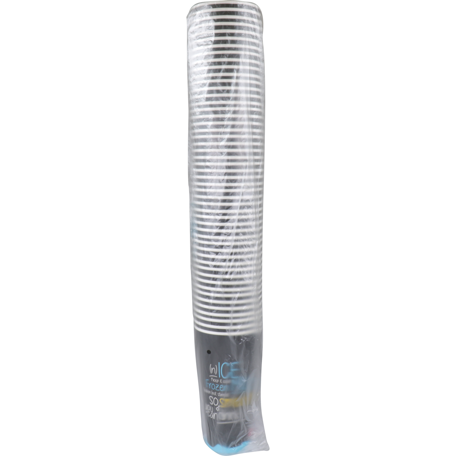 Depa, Milkshakebeker, ICE is (N)ICE, Karton + PE, 500ml, 22oz, 170mm, zwart/blauw