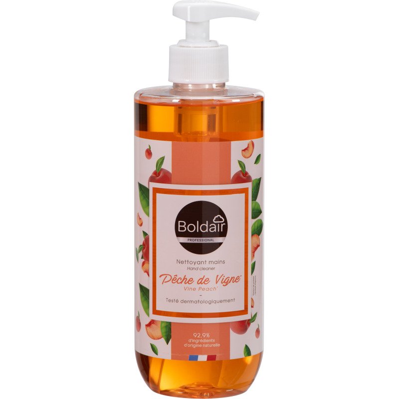 Savon liquide Boldair pêche - Flacon de 500 ml