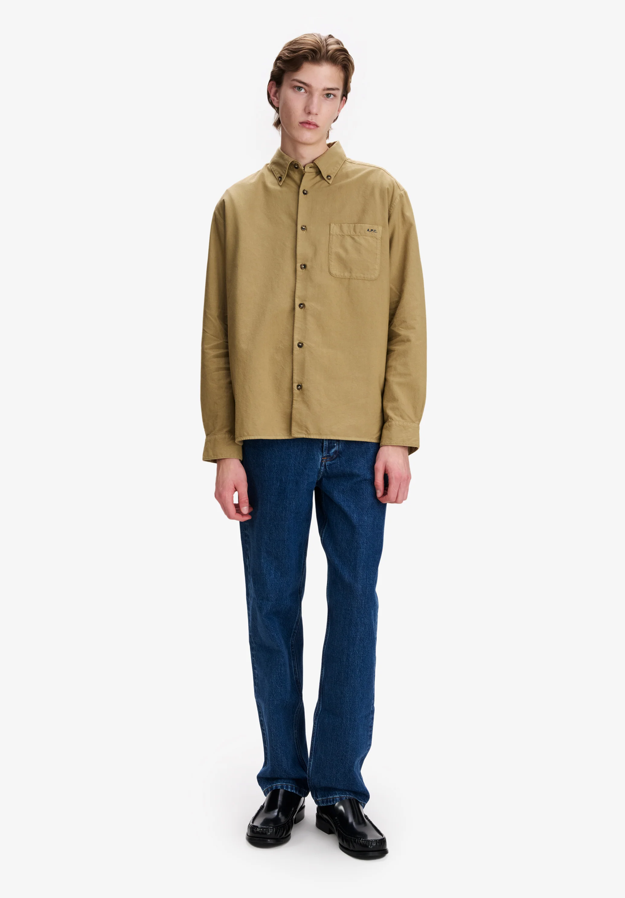 Chemise oxford kaki