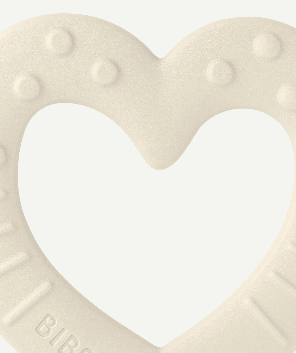 BIBSANNEAU DE DENTITION COEUR IVOIRE