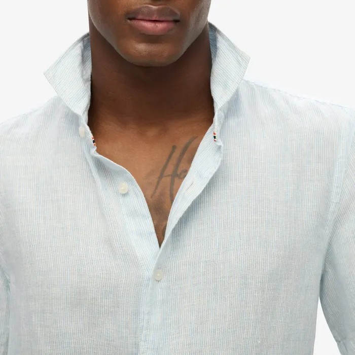 Superdry Vacation Linen SS Overhemd Heren