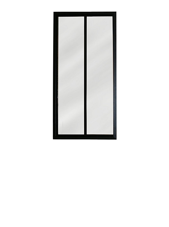 Verrière 2 vitres Opales l.57 x H.105 cm acier noir