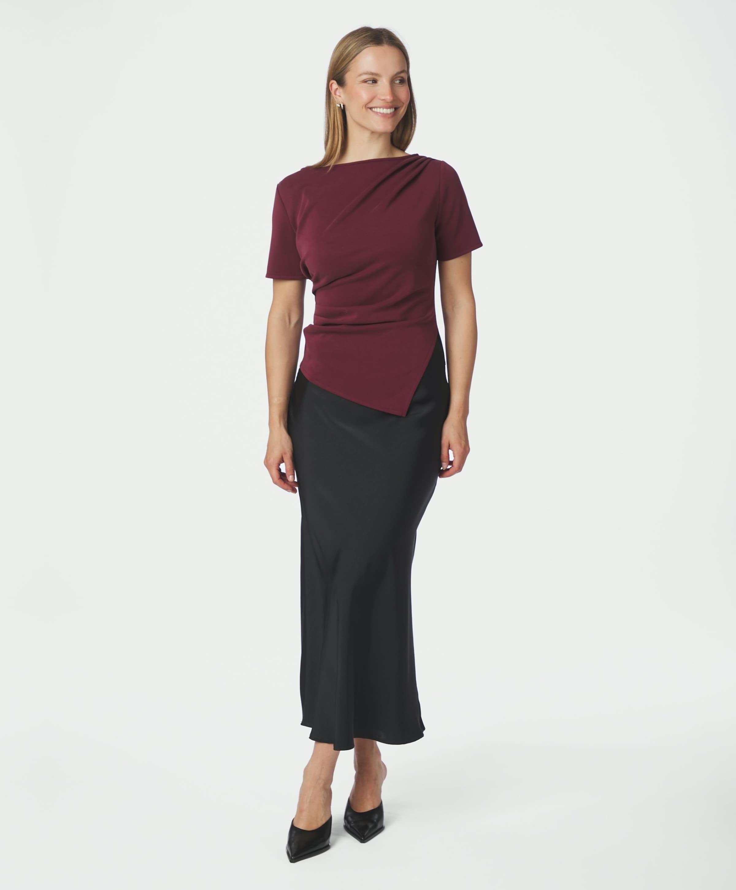 Neo Noir Dames top bordeaux