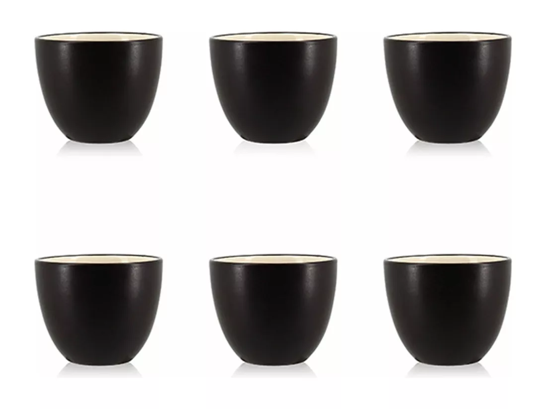 Ogo Living - Lot 6 Tasses Balata 13cl En Autres Ceramiques Jaune Et Marron