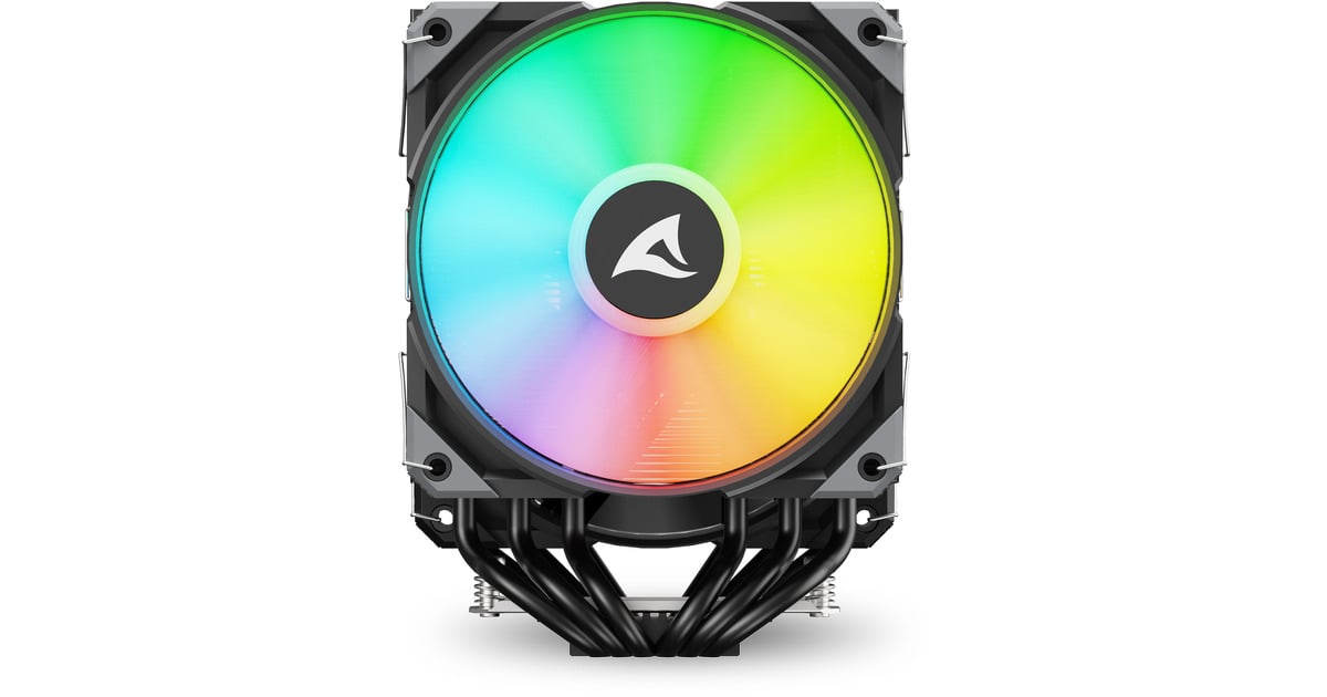 SharkoonA60 RGB CPU-koeler  (Zwart, 4-pins PWM fan-connector)