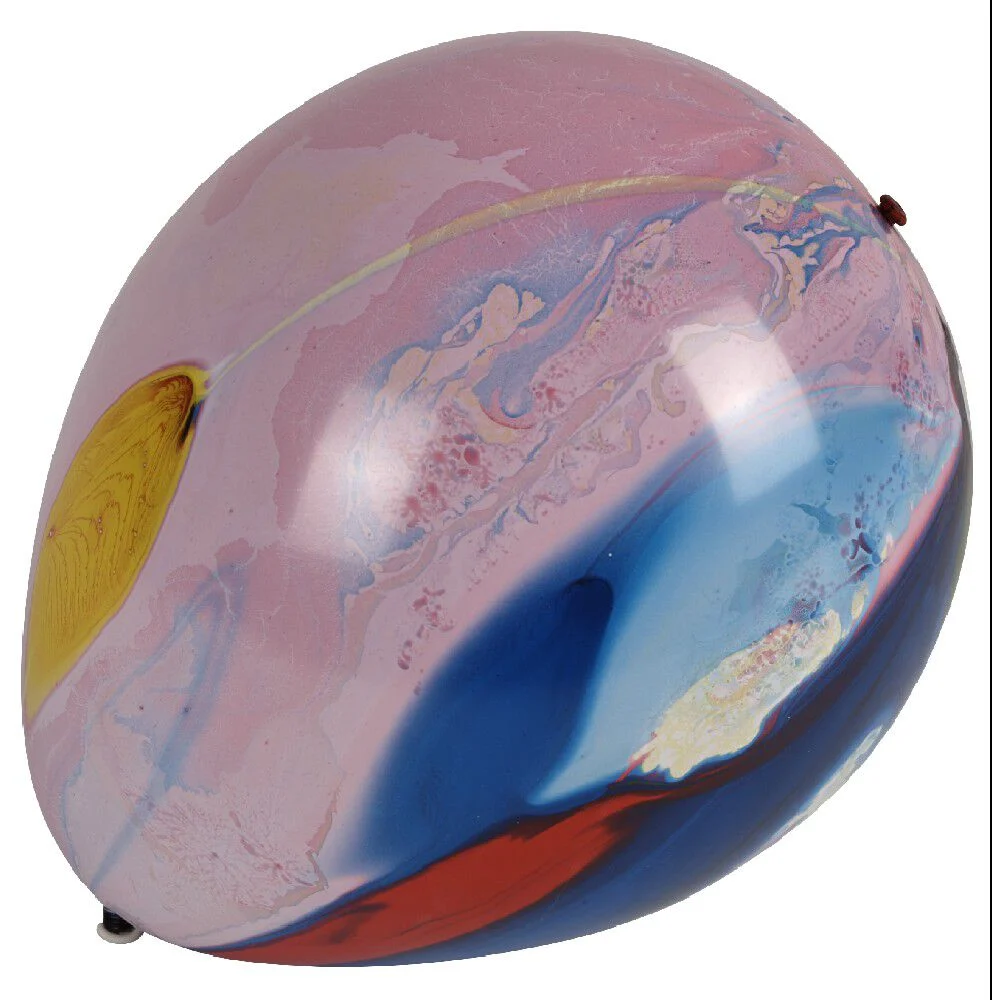 Ballon lumineux LED design marbre multicolore x4