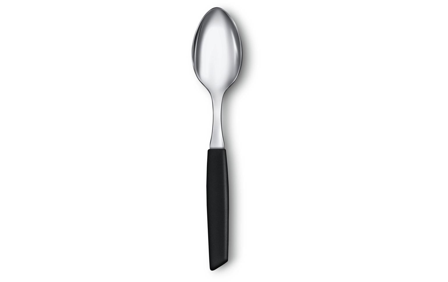 Kaffeelöffel Swiss Modern 1 Stück, SchwarzEleganter Kaffeelöffel aus rostfreiem Stahl