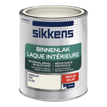 Sikkens binnenlak hoogglans RAL 9010 gebroken wit 750 ml