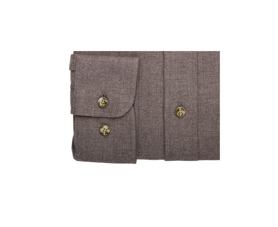 Chemise flanelle taupe - ANDER