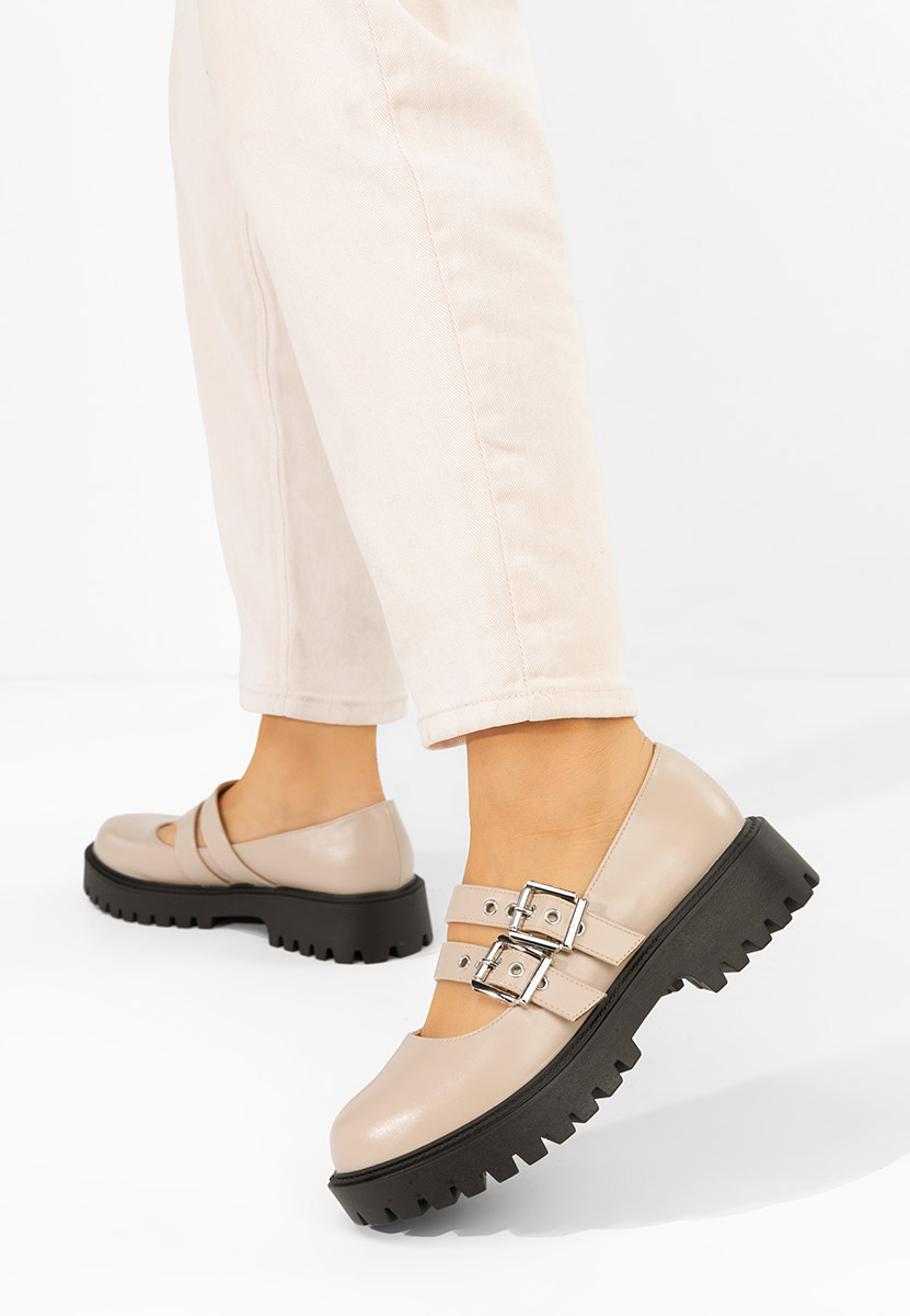 Chaussures casual femme beige Geovania