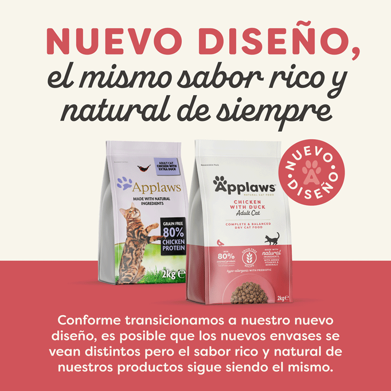 Ração para gatos Applaws sabor Frango e Pato