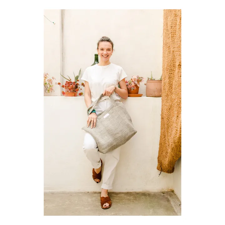 Adorna Cabas en lin | Gris foncé