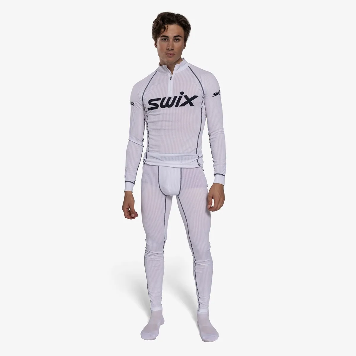 Swix RaceX Classic Half Zip M Bright White/ Dark Navy