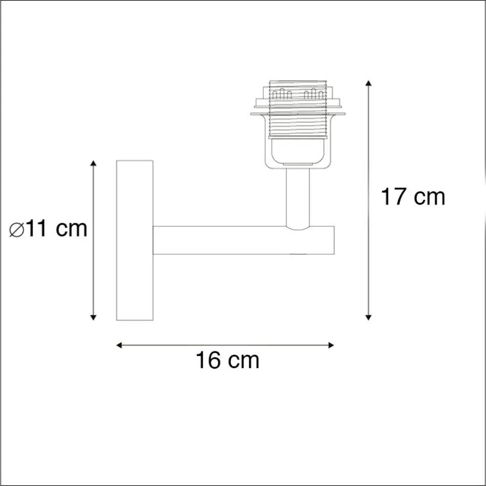 Qazqa wandlampen combi goudkleurig e27