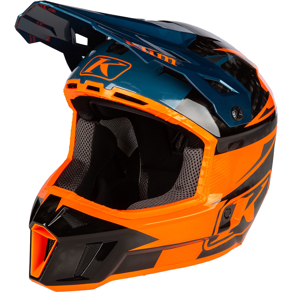Klim - Casque F3 Carbon Pro Off-Road Striker Orange / Noir / Bleu
