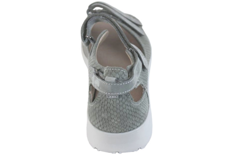 NEW FEET ARMY GRÅ SANDAL I PRÆGET NUBUCK