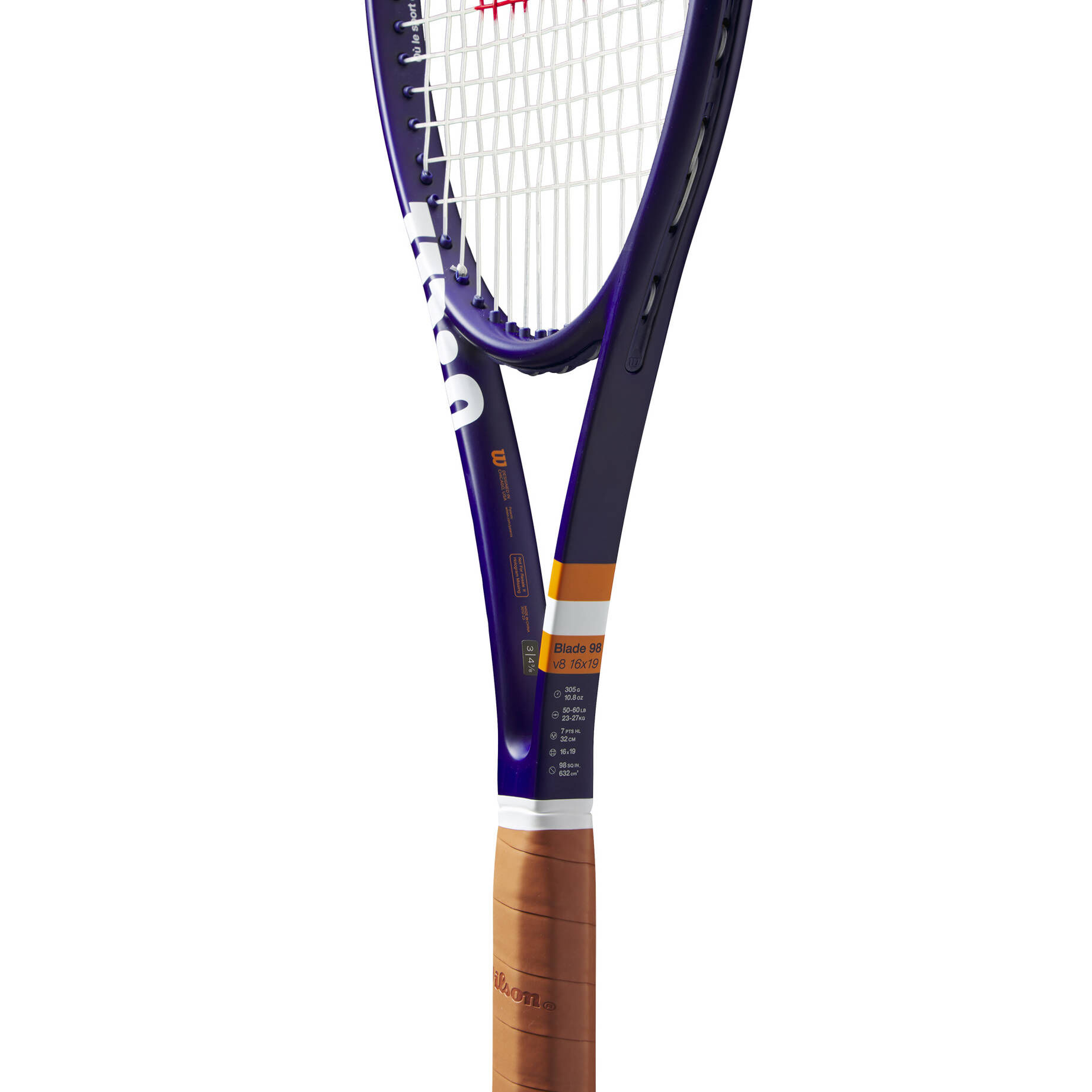Wilson| Tennisschläger BLADE 98 16x19 V8 ROLAND GARROS