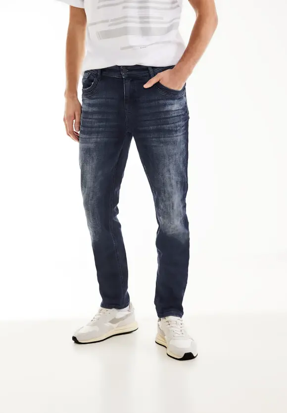 Slim Fit Jeans - dark blue random wash