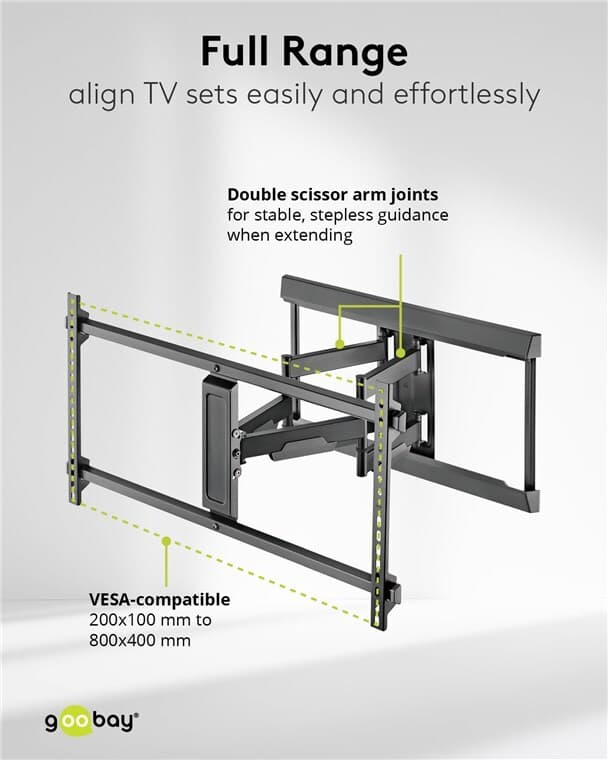 TV-vægbeslag Pro FULLMOTION (XL), sort