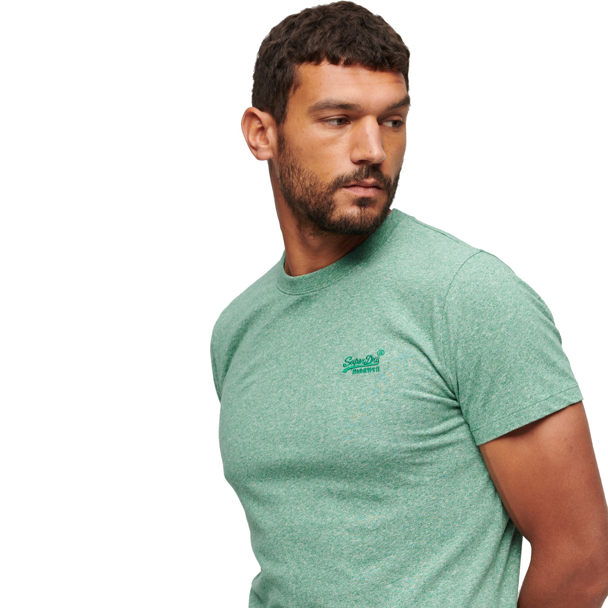 Superdry Essential Logo EMB T-Shirt Herren bright green grit