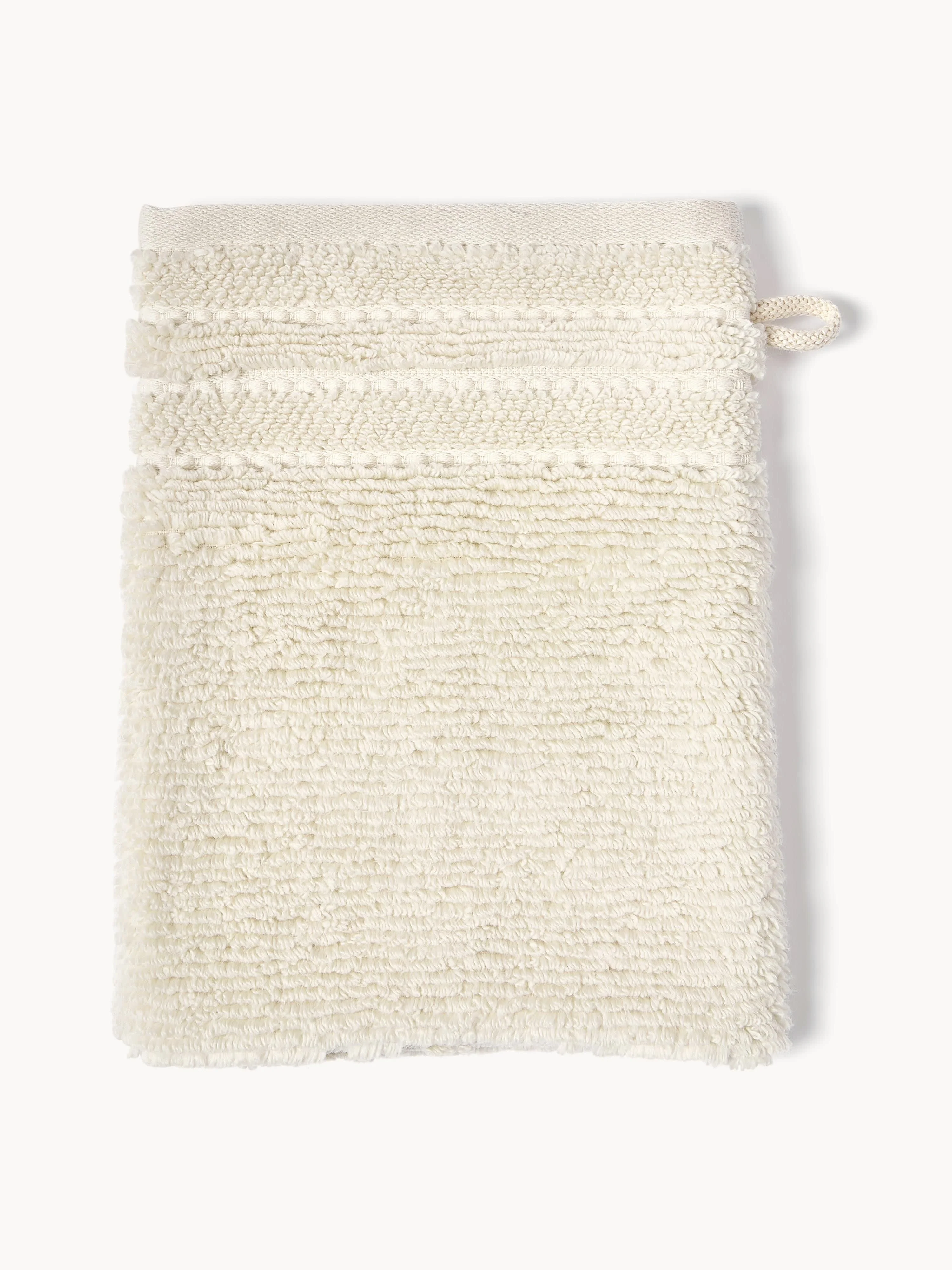 Washandjes Luxe met gestreepte rand, 2 stuks