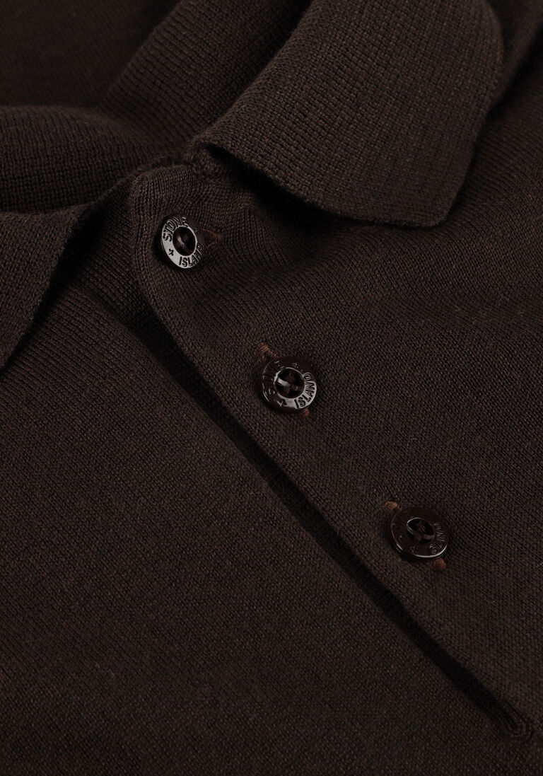 bruine stone island trui ls polo