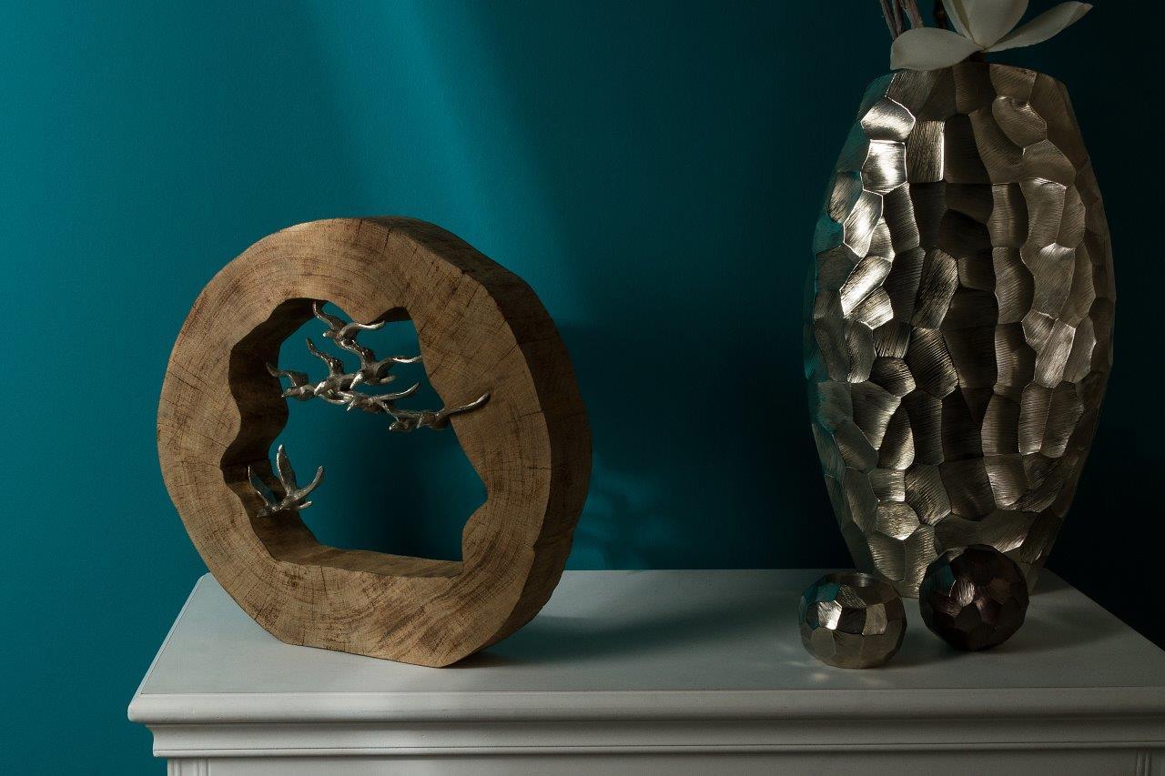 Dekoaufsteller MANRUS - Mangoholz massiv - 36 cm