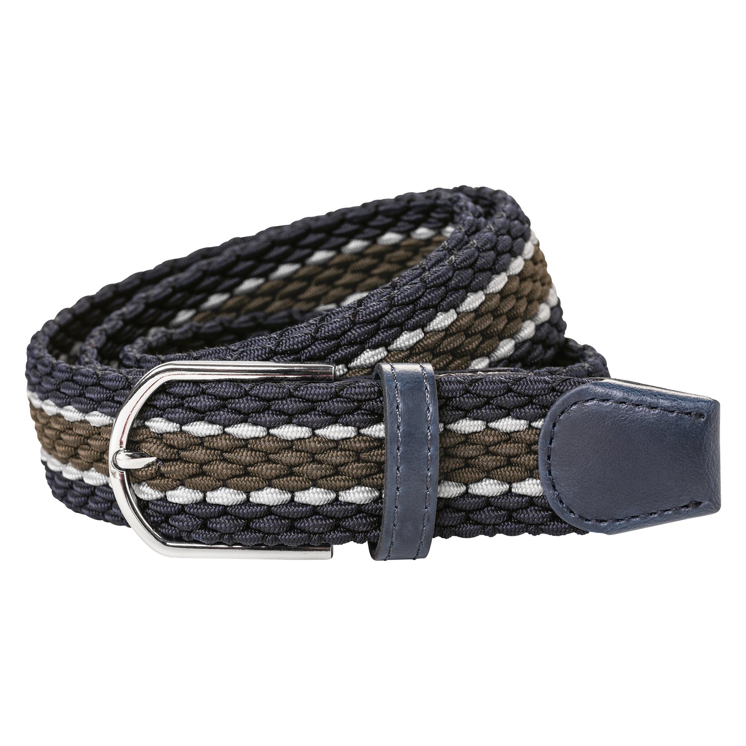 black forest Stretchgürtel geflochten  - navy/dark olive