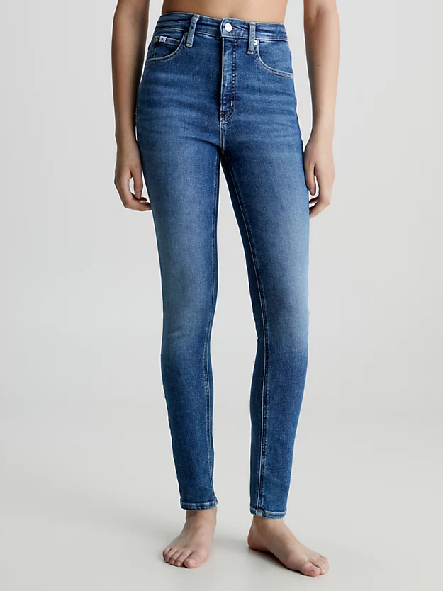 Calça jeans skinny de cintura alta
