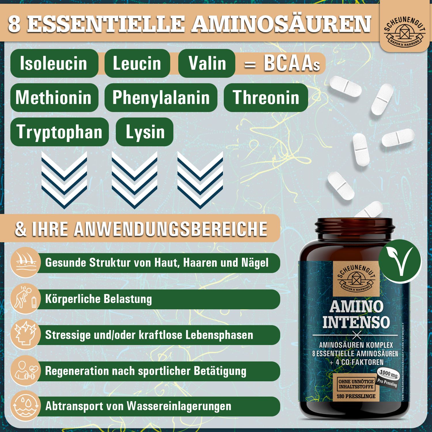 Scheunengut® Amino Intenso | Aminosäuren Komplex EEAs inkl. BCAAs