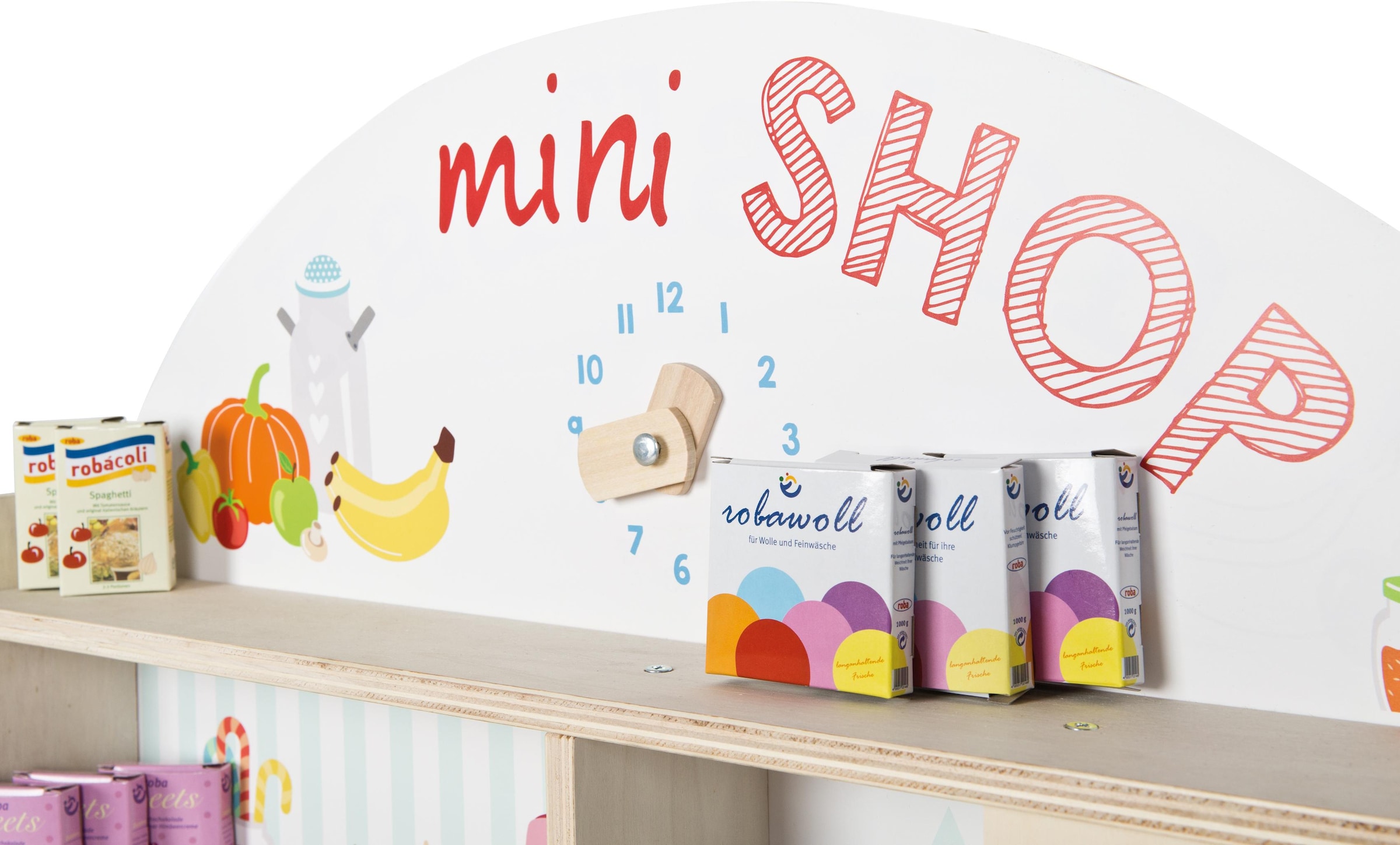 roba® Kaufladen »Minishop, natur« mit Theke und Tafel