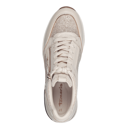 Tamaris Wedge Sneakers, Cream Comb, 39