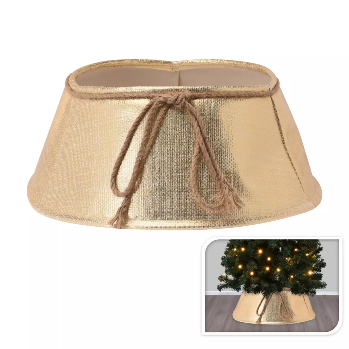 Cache pied de sapin (D60 cm) Noeud Or