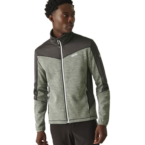 Veste polaire randonnée REGATTA HIGHTON FULL ZIP FLEECE IV AGAVE GREEN/ASH
