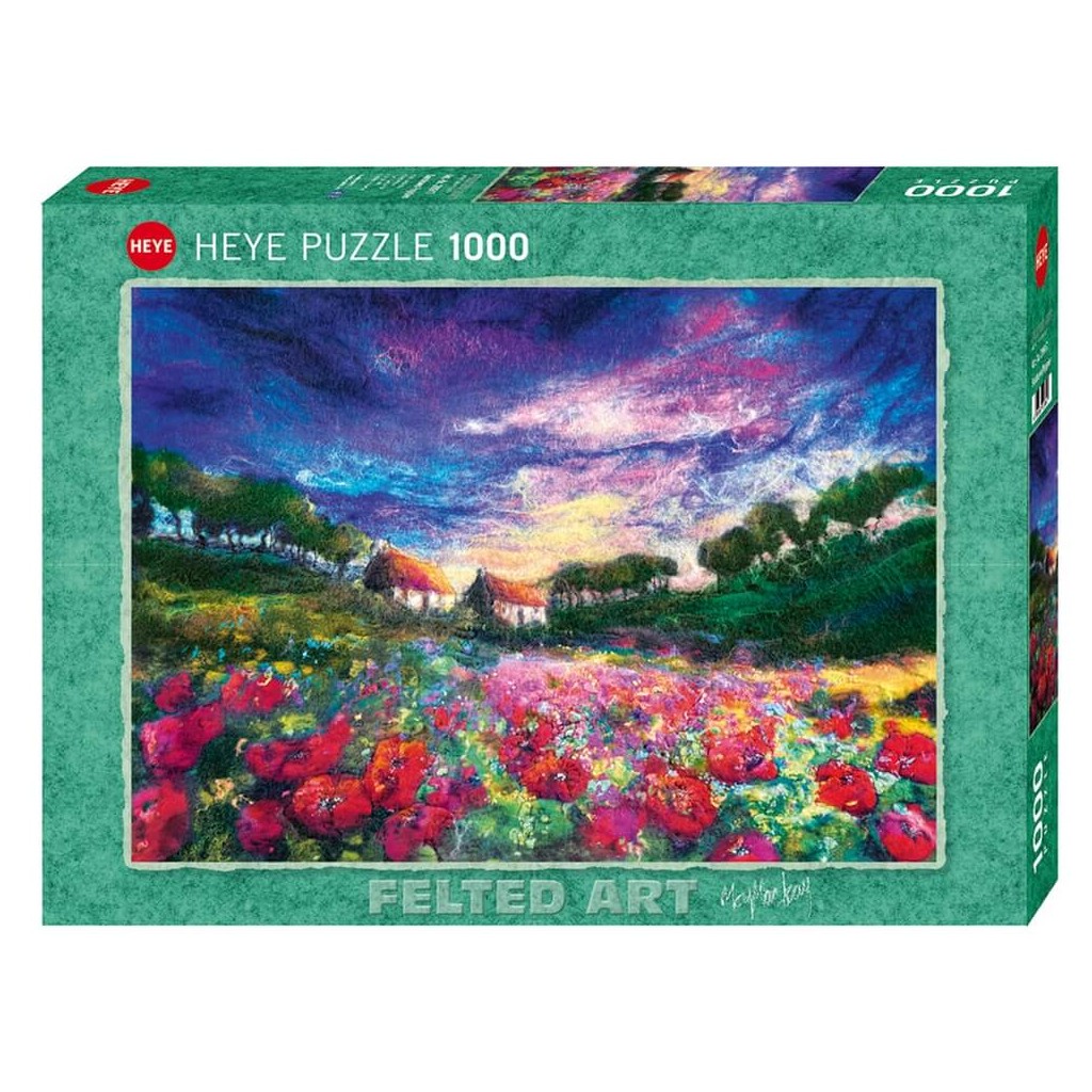 Puzzle - Sundown Poppies - Felted Art -1000 pièces