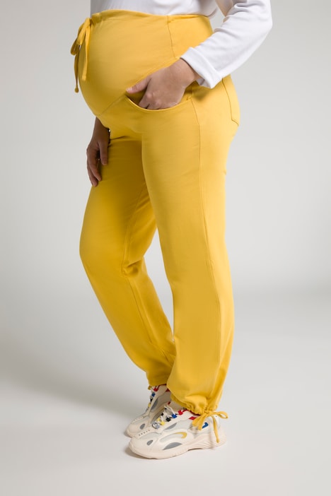 Bellieva-Sweatpants, extrabreiter Bund, Biobaumwolle
