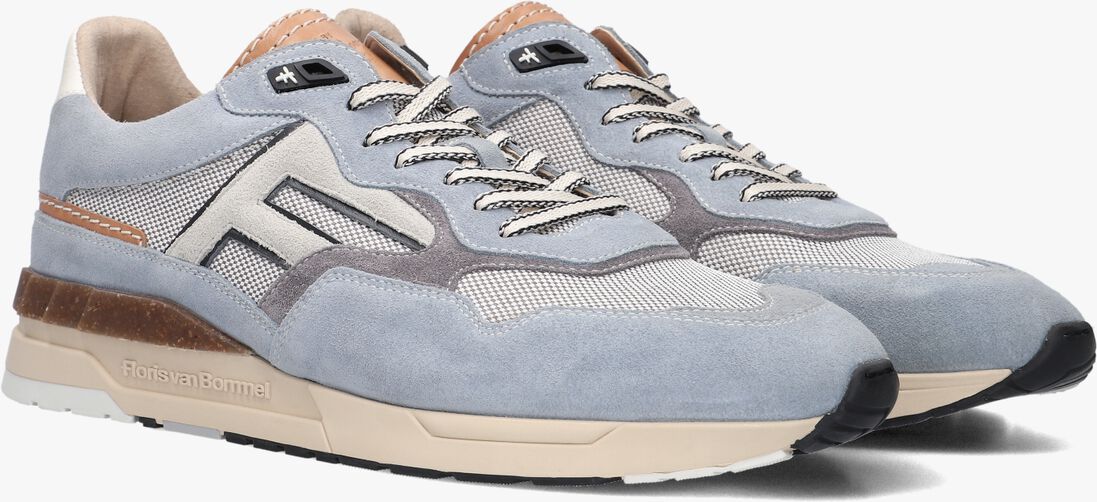 blauwe floris van bommel lage sneakers sfm-10153 de runner