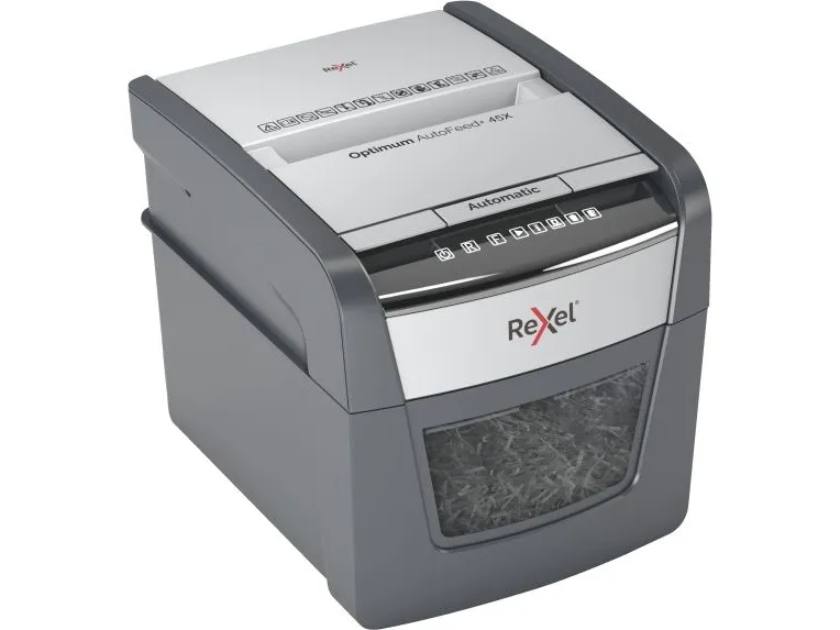 Makulator Rexel Optimum AutoFeed  45X krydsmakulering 4x28 mm (P-4)